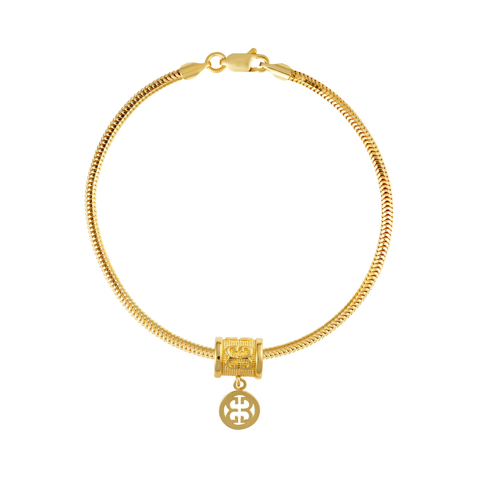 Bransoletka złota Lumiere linka z charmsem.