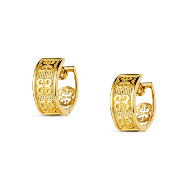 Złote kolczyki na zacisk