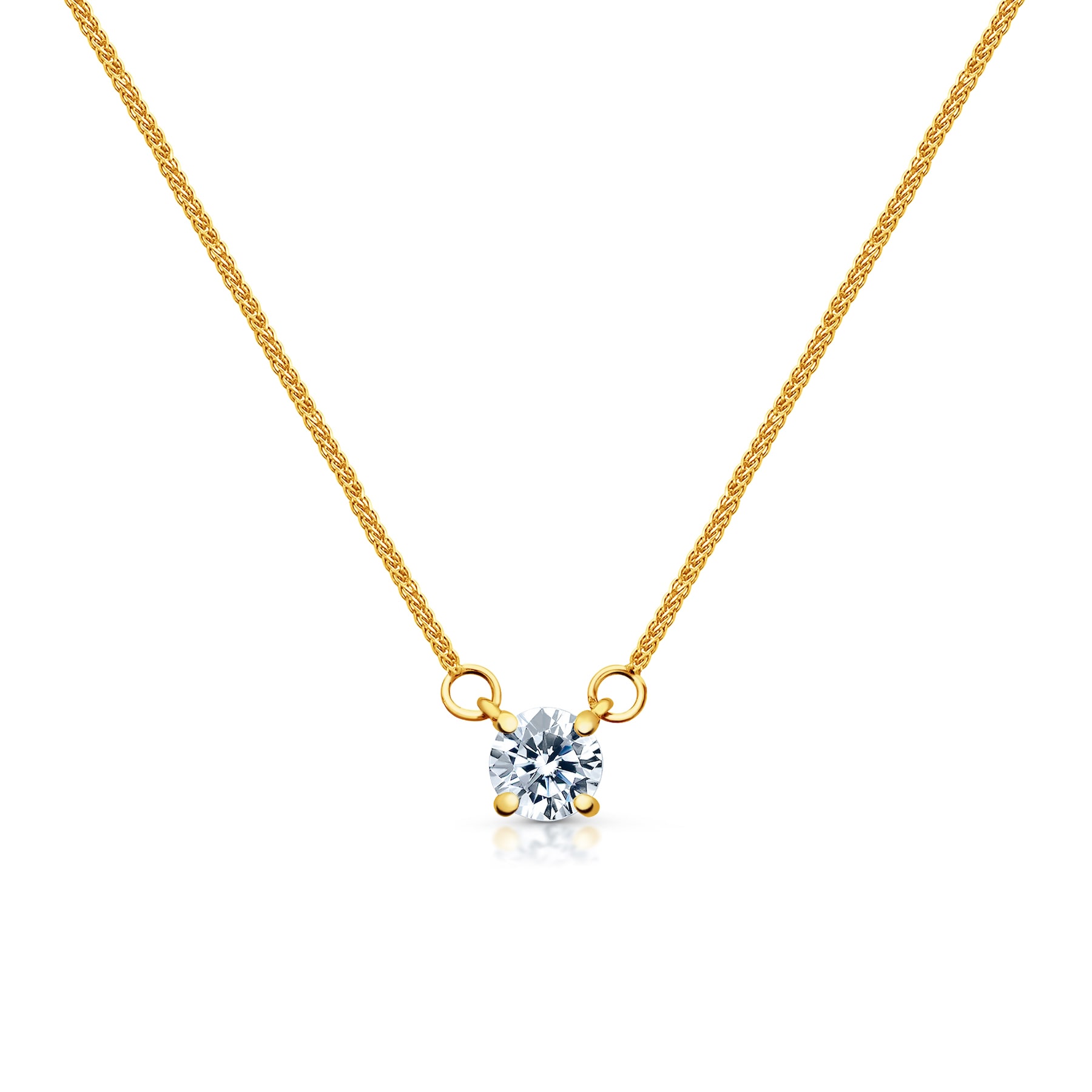 Naszyjnik złoty z diamentem 0,25CT