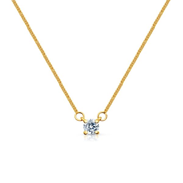Naszyjnik złoty z diamentem 0,15CT